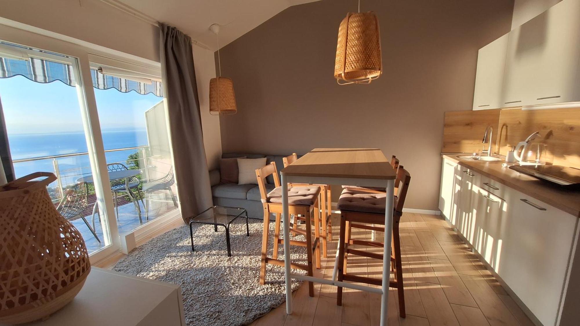 Dobreć Ferienwohnung Mit 180° Meerblick מראה חיצוני תמונה